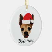  kerst in Chihuahua Keramisch Ornament (Rechts)