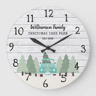 kerst in de bloemetjes - Familienaam Clock Grote Klok