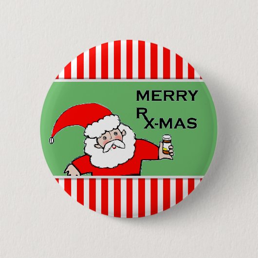 Kerst in de gezondheidszorg ronde button 5,7 cm (Voorkant)
