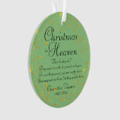 Kerst in de Hemelse Vrede Foto van Gold Ornament (voorkant)