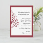 Kerst in de Rode en Witte winter Kaart (Staand voorkant)