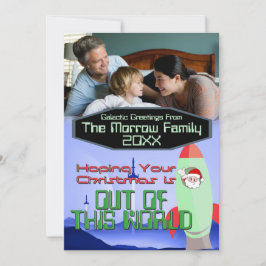 Kerst in de ruimte fotokaart kaart