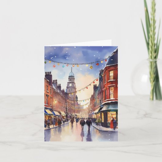 Kerst in de Waterverf van Dublin Kaart (Voorkant)