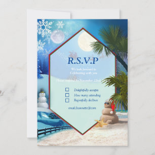 Kerst in de winter & zomer Collectie uitnodiging