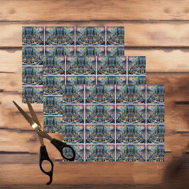 Kerst in een bergdorp, poollicht tissuepapier