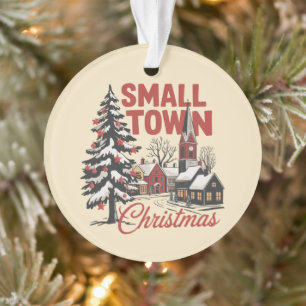 Kerst in een kleine stad Landelijke boerenfamilie Ornament