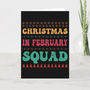 Kerst in februari Squad Familie Groep Matching Kaart