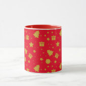 Kerst in goud en rood mok (Midden)