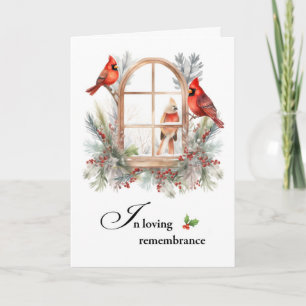 Kerst in herinnering Kardinaal Vogels in de winter Kaart