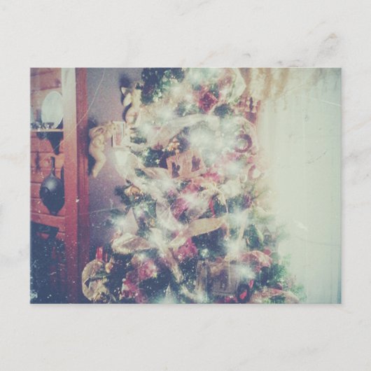 Kerst in het Cedar Log Cabin Briefkaart (Voorkant)