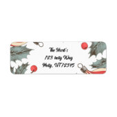  kerst in Holly Etiket (Voorkant)