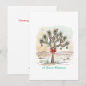 Kerst in Joshua Tree Feestdagenkaart (Voorkant / Achterkant)