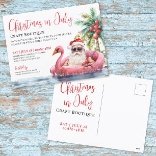Kerst in Juli Boutique Markt Feestdagenkaart