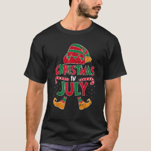 Kerst in juli Elf Beach Zomer Grappige Kerst T-shirt