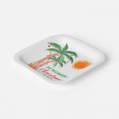 Kerst in juli feest gepersonaliseerd papieren bordje (Gebogen)