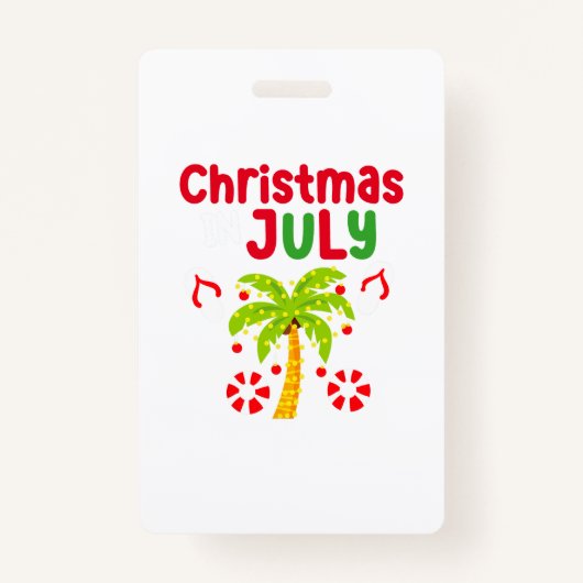 Kerst in juli Flip Flop Funny Summer Xmas Mannen Badge (Voorkant)