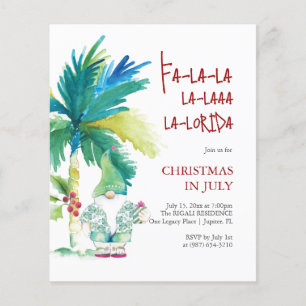 Kerst in juli Flyers Sjablonen Tropisch Thema