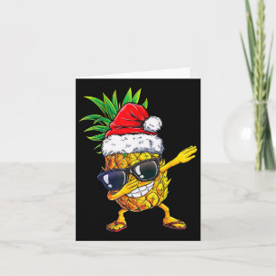 Kerst in juli Grappige ananas dabbing Santa Ha Kaart