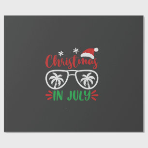 Kerst in juli Grappige Kerstvakantie Zomer Cadeaupapier
