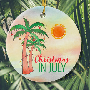 Kerst in juli keramische sieraad keramisch ornament