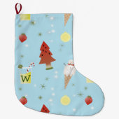 Kerst in juli Patroon Kerst Stocking Grote Kerstsok (Voorkant)