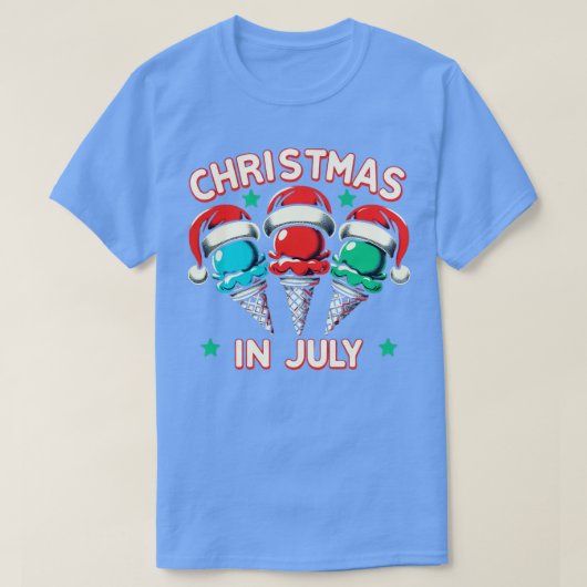 Kerst in juli Retro voor kinderen Ice Santa Funny T-shirt (Design voorkant)
