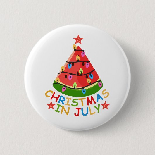 KERST IN JULI RONDE BUTTON 5,7 CM (Voorkant)