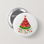 KERST IN JULI RONDE BUTTON 5,7 CM (Voorkant /achterkant)