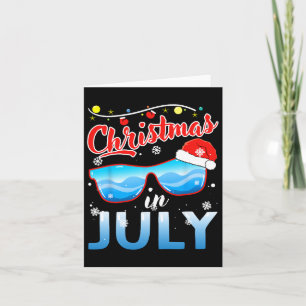 Kerst in juli Santa Hat Zonnebril Mannen Vrouwen K Kaart