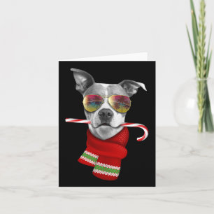 Kerst in juli Shirt Pitbull Sungles Hondenliefhebb Kaart