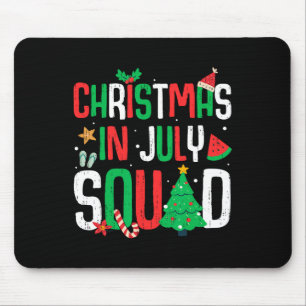 Kerst in juli Squad Grappige zomer strand vakantie Muismat