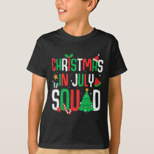 Kerst in juli Squad Grappige zomer strand vakantie T-shirt