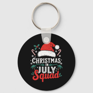 Kerst in juli Squad Shirt Familie Vakantie Summ Sleutelhanger