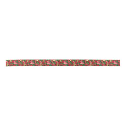 Kerst in juli Tropisch patroon Lint (Voorkant)