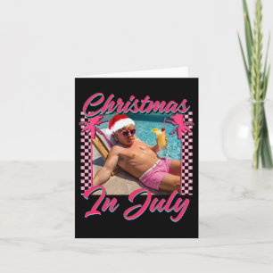 Kerst in juli Trump Grappig Chillin Santa Hawai Kaart