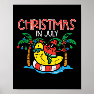 Kerst in juli Watermelon Bynana Boys Girls Kind Poster