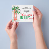 Kerst in juli zomerfeest flyer (Hand)