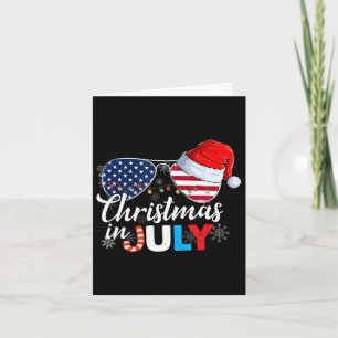 Kerst in juli Zonnebrillen Amerikaanse vlag 4th of Kaart
