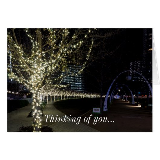 Kerst in Klyde Warren Park Denken aan U-Kaart (Voorkant Horizontaal)