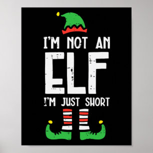 Kerst in niet elf alleen korte grappige kerstvrouw poster