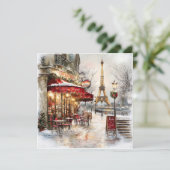 Kerst in Parijs vakantie Kaart (Staand voorkant)
