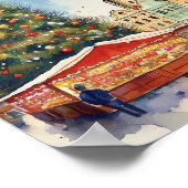 Kerst in Praag Tsjechië Waterverf Poster (Hoek)