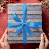 Kerst in Santorini, Griekenland met de Kerstman Cadeaupapier