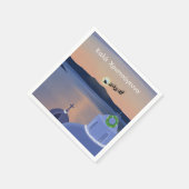 Kerst in Santorini, Griekenland met de Kerstman Servet (Hoek)