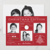 Kerst Infographic Grappige Kerst Nieuwsbrief Feestdagenkaart (Voorkant / Achterkant)