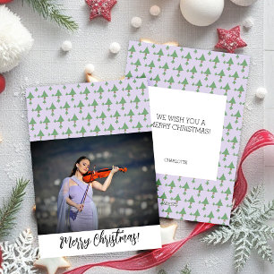 Kerst ingelijst foto Lila Violet Feestdagenkaart