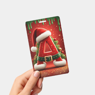 Kerst Initiaal A Voor Kerstcadeaus Badge