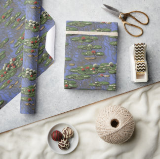 Kerst inpakpapier Claude Monet geïnspireerd