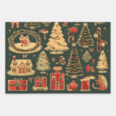Kerst inpakpapier Flat Sheet Set 1 (Voorkant 2)