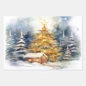 Kerst inpakpapier Flat Sheet Set 4 (Voorkant)